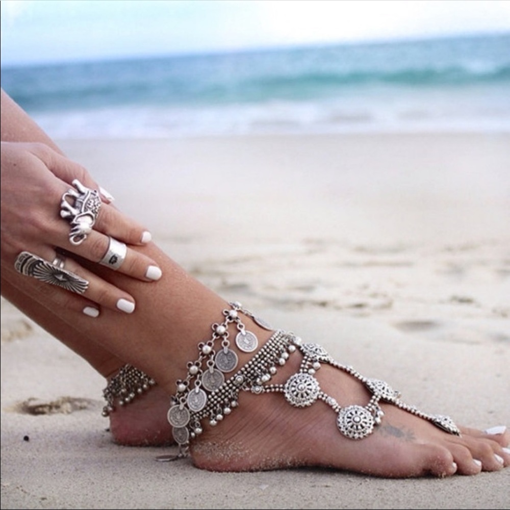 NWT Boho Turkish Coin Bracelet/Anklet